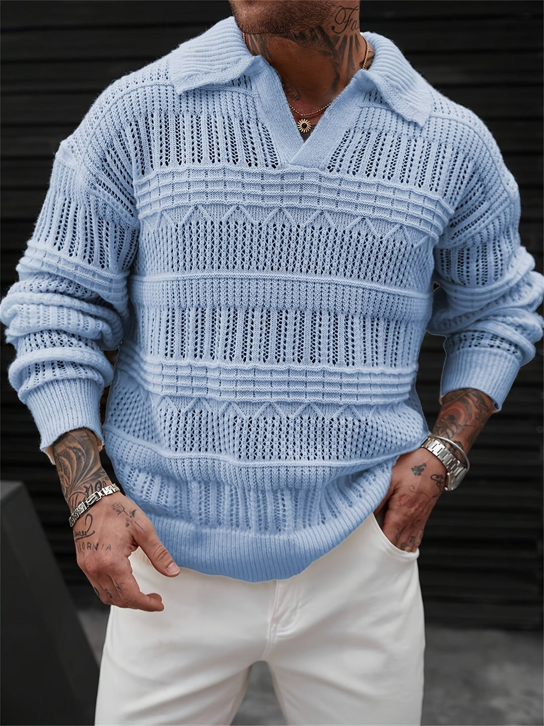 Wesley | Long-Sleeve Sweater with Cut Design