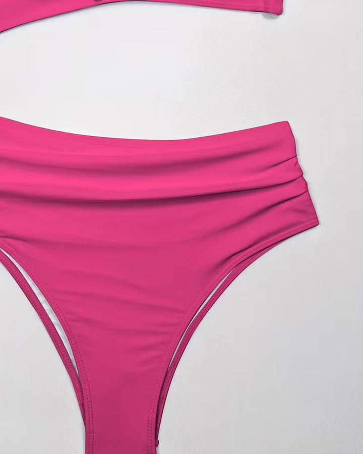 Two-Piece Ruffled Swimsuit with Five-Pointed Star