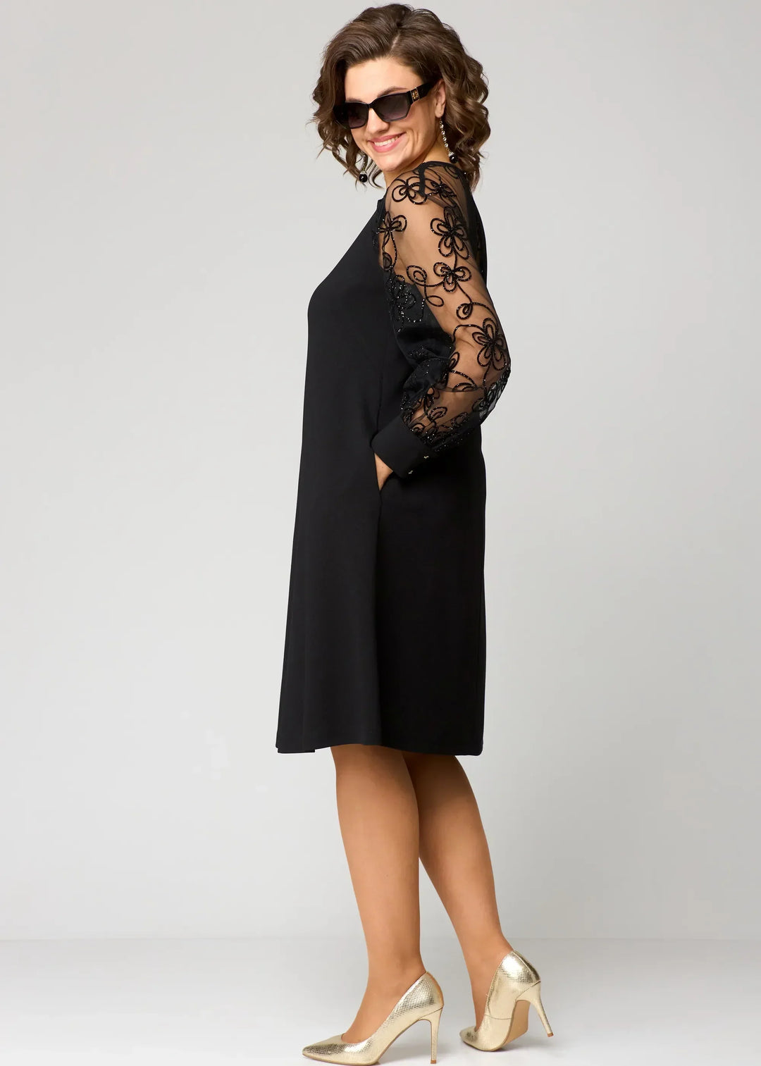 Edris | Elegant Lace A-Line Dress