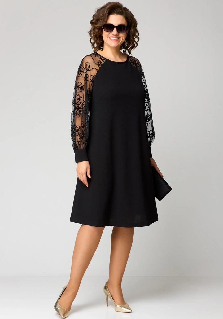 Edris | Elegant Lace A-Line Dress