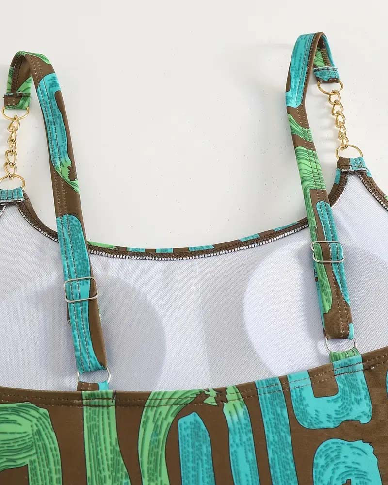 Sexy One-Piece Swimsuit with Straps