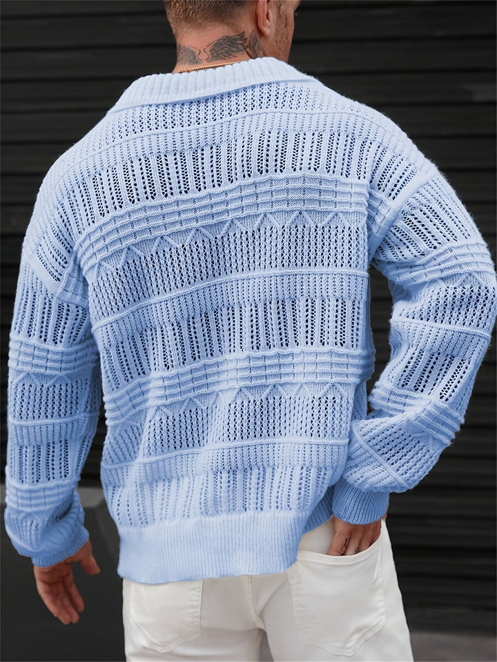 Wesley | Long-Sleeve Sweater with Cut Design
