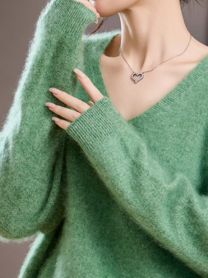 Élise | Brushed V-Neck Sweater