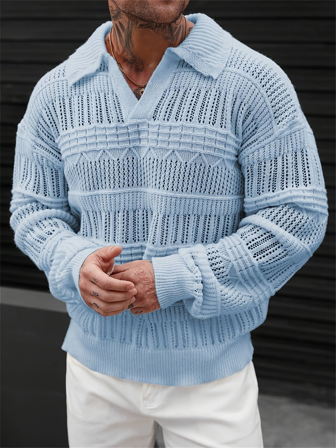 Wesley | Long-Sleeve Sweater with Cut Design