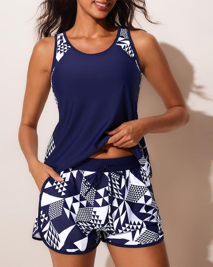 Printed Beach Pocket Bikini Shorts