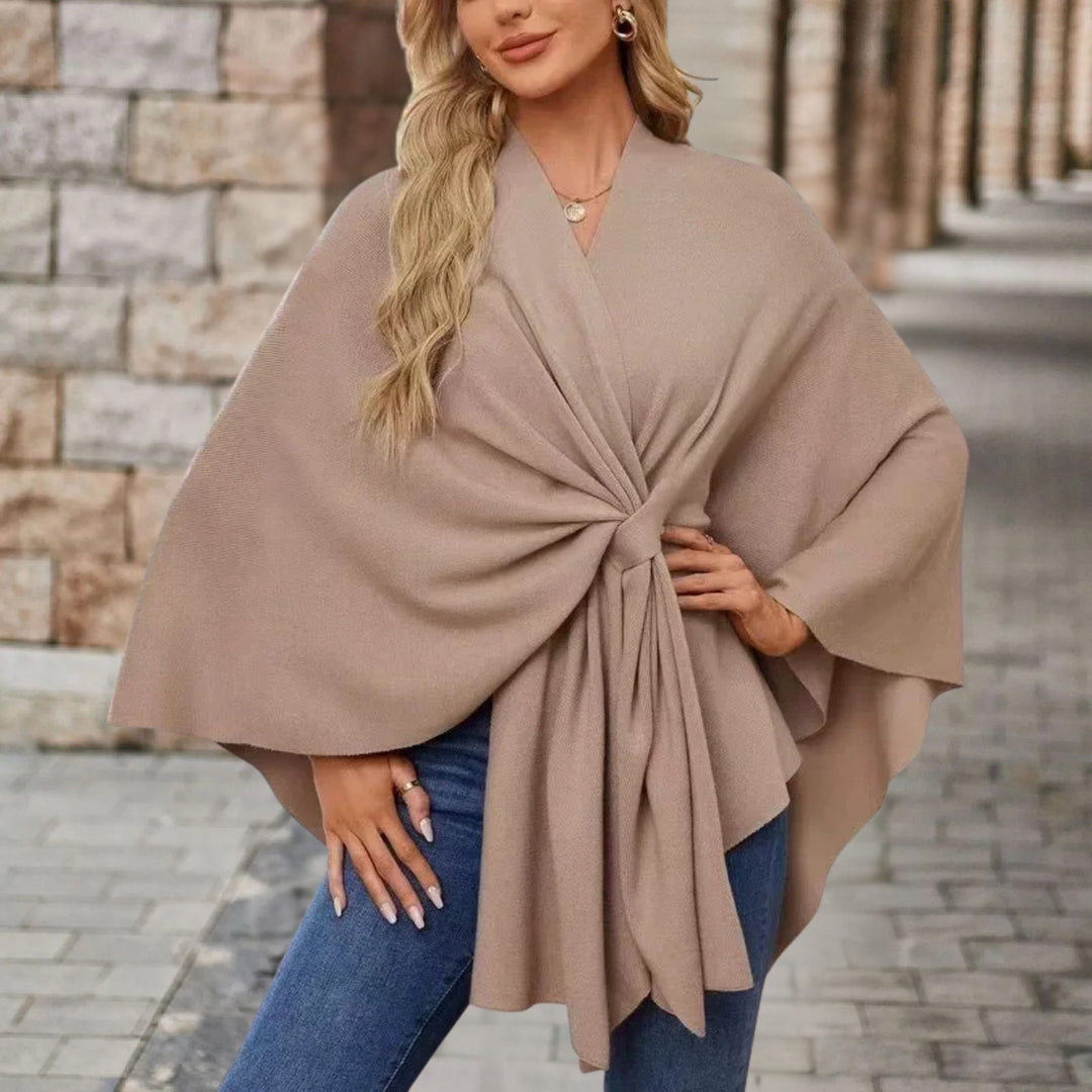 Helin™ | V-Neck Knotted Shawl