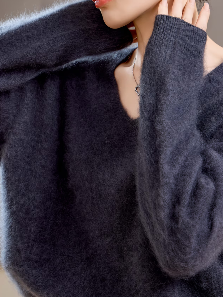 Élise | Brushed V-Neck Sweater