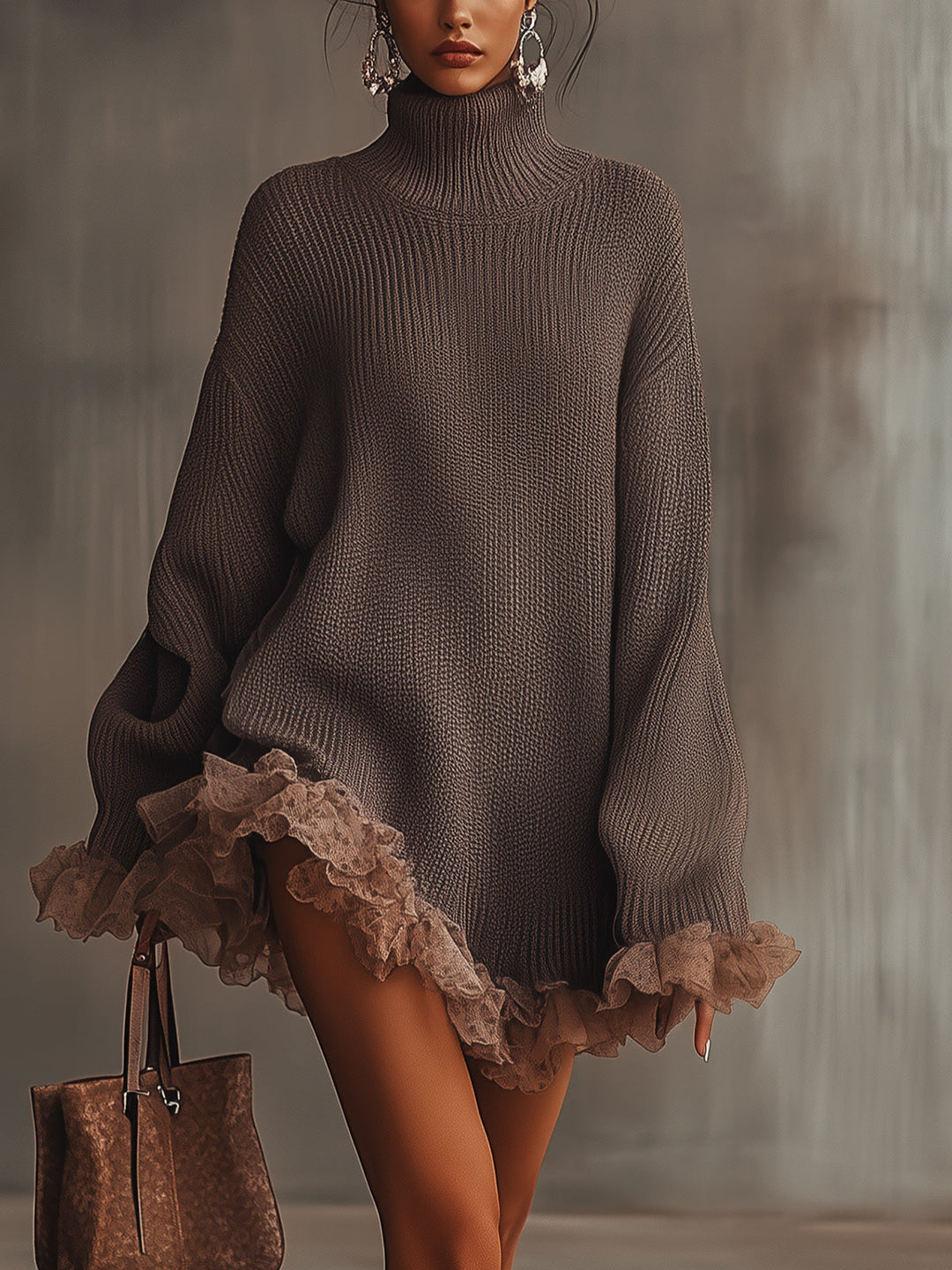 Ruffle | Elegant Sweater Dress