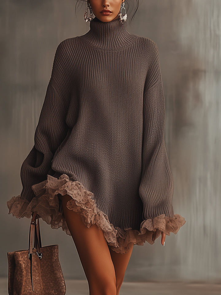 Ruffle | Elegant Sweater Dress