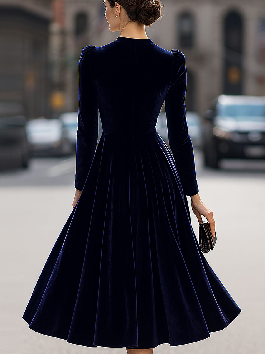 Elissa | Elegant Long-Sleeve Midi Dress