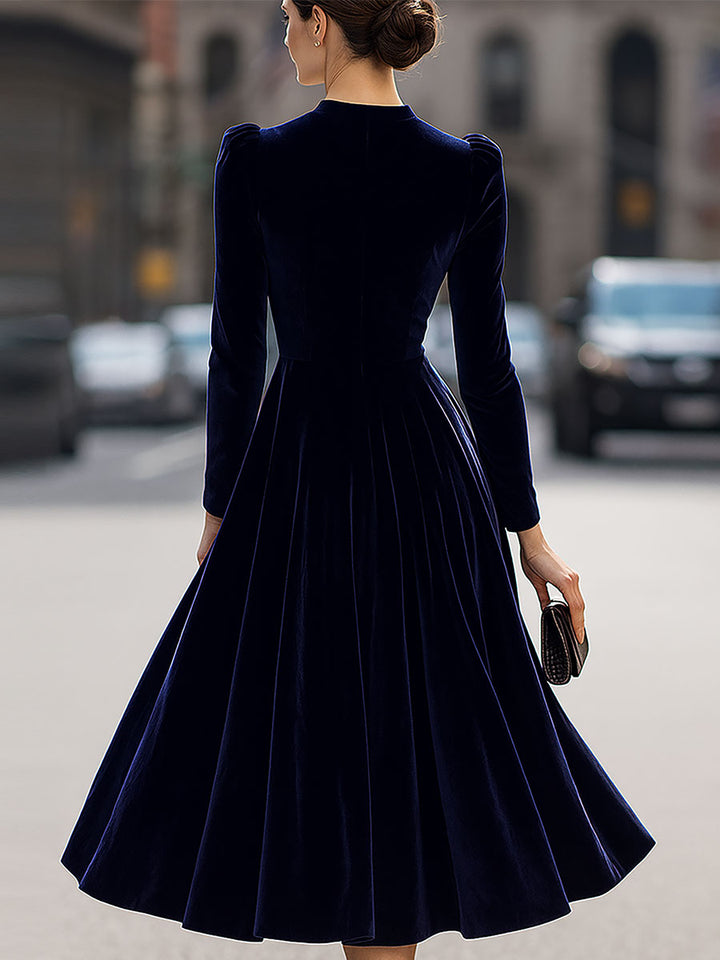 Elissa | Elegant Long-Sleeve Midi Dress