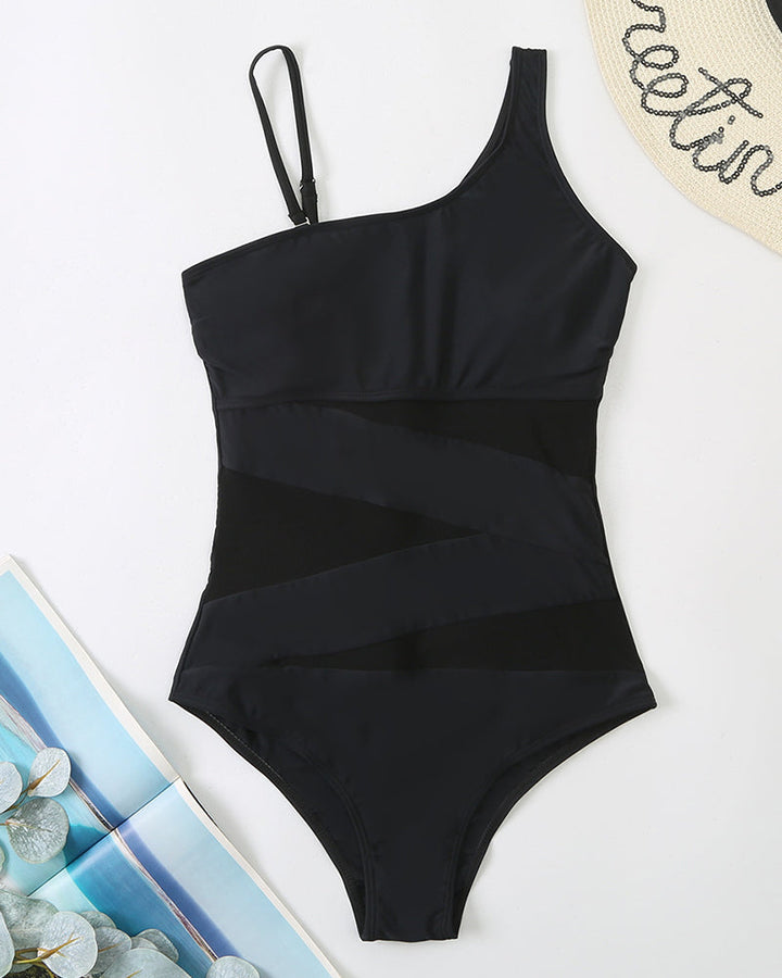 Sexy Cut-Out Shoulder One-Piece Swimsuit