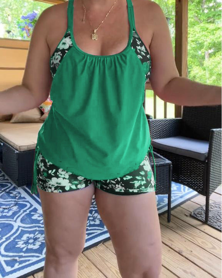 Printed Swimwear with Boxer Straps