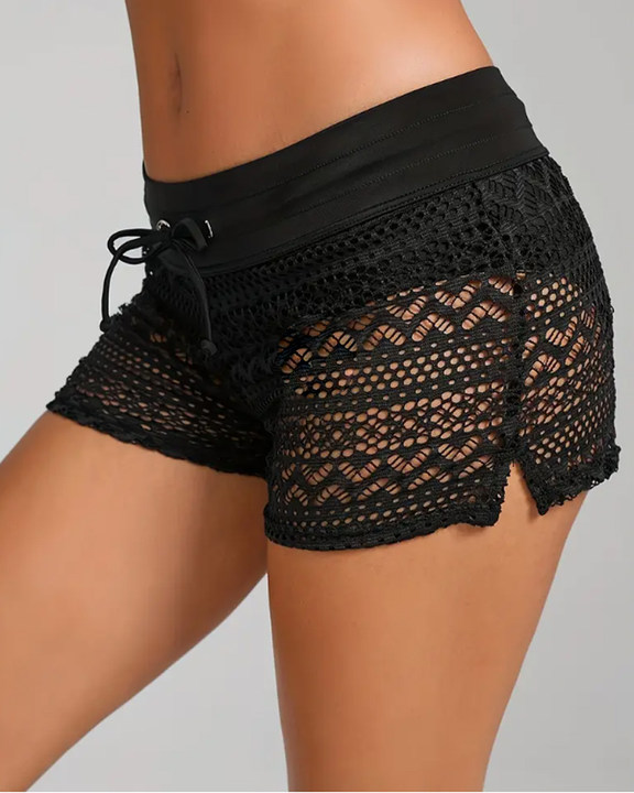 Sexy Lace Solid Bikini Bottom