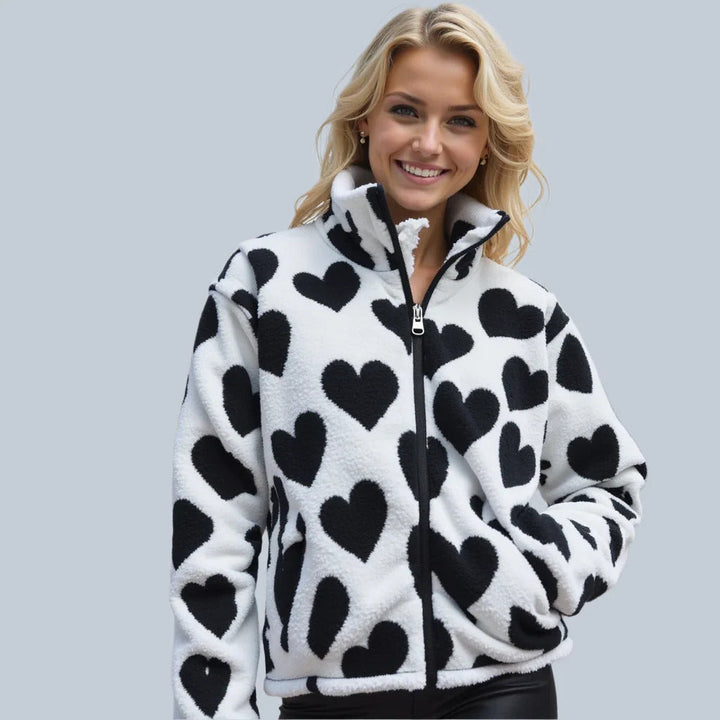 Dianne | Reversible Heart-Print Comfort Jacket