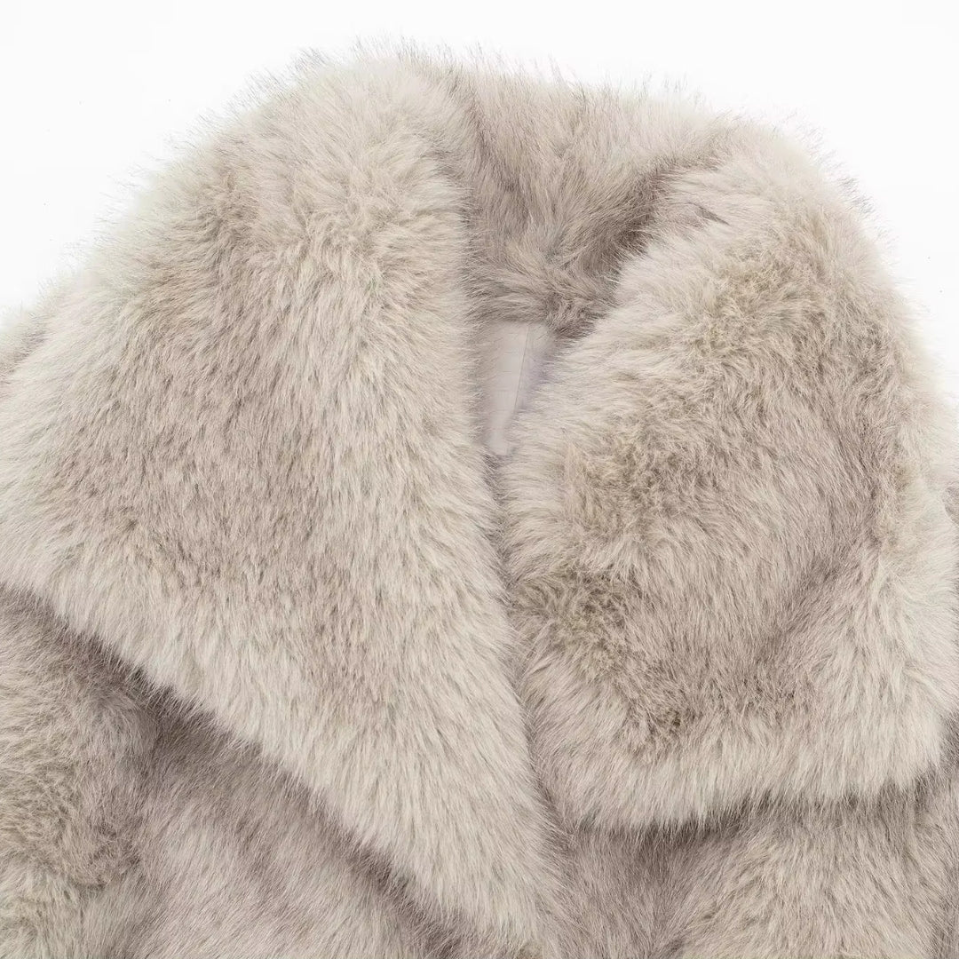Bruna | Glamour Faux-Fur Style Coat