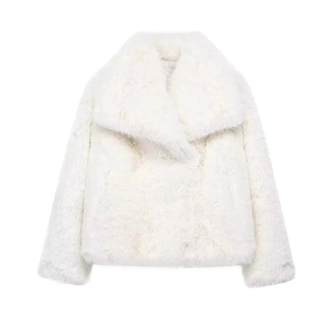 Bruna | Glamour Faux-Fur Style Coat