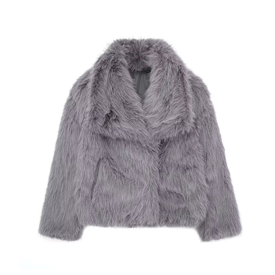 Bruna | Glamour Faux-Fur Style Coat