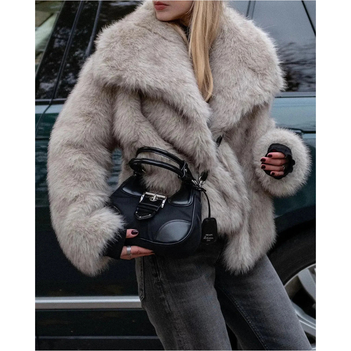 Bruna | Glamour Faux-Fur Style Coat