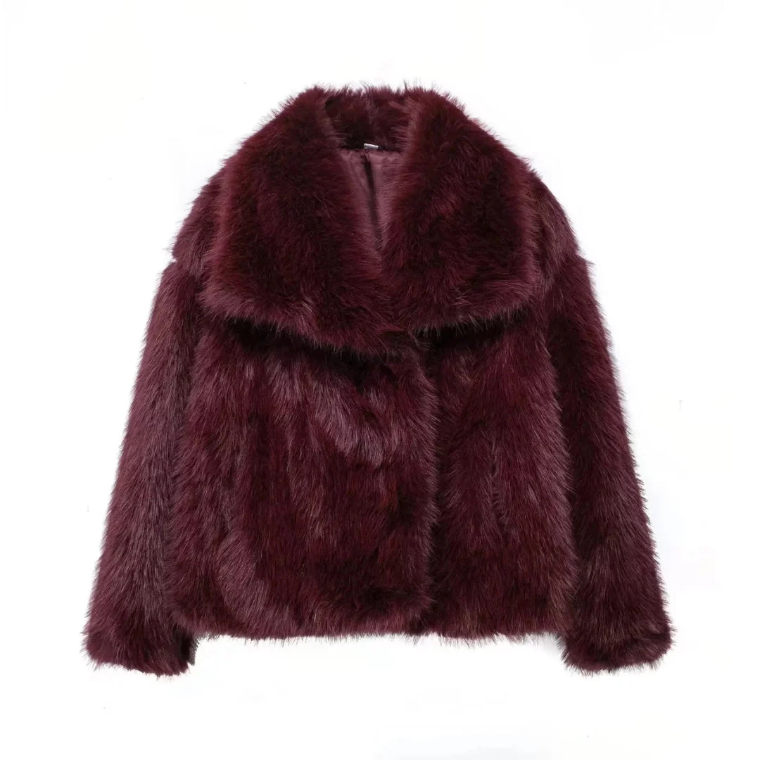 Bruna | Glamour Faux-Fur Style Coat