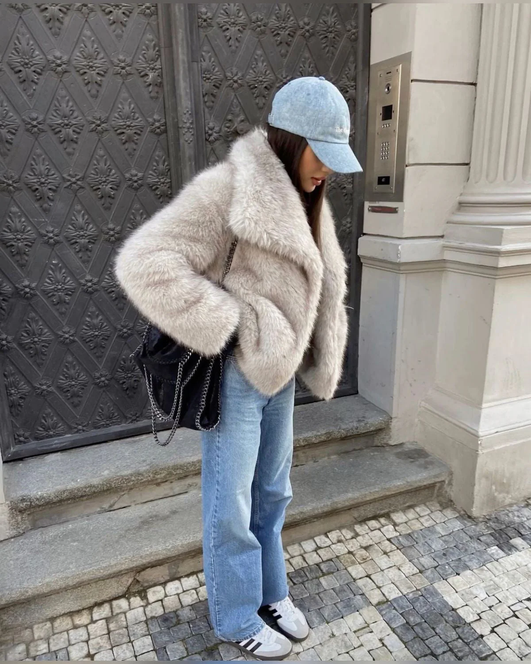 Bruna | Glamour Faux-Fur Style Coat