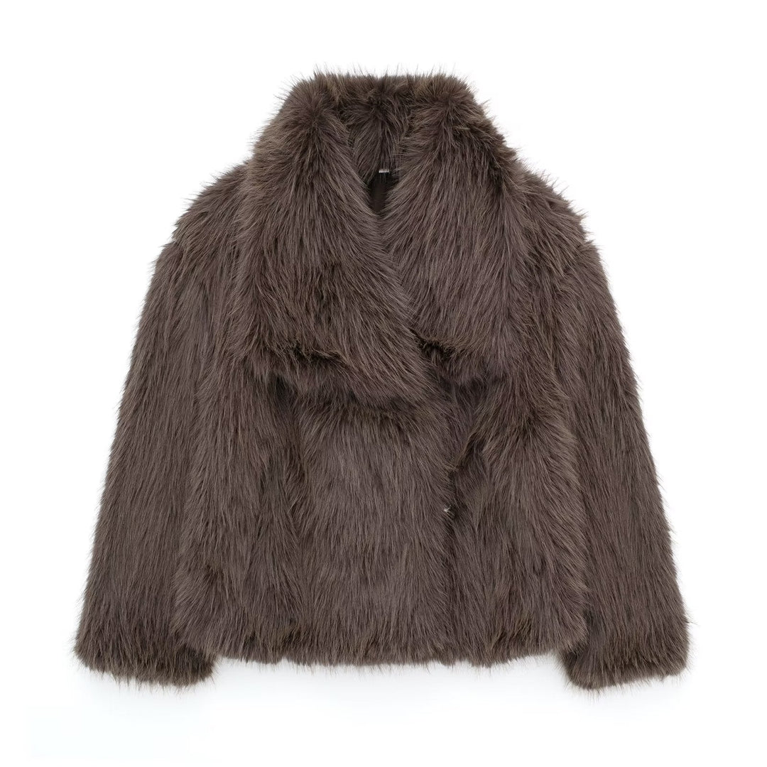 Bruna | Glamour Faux-Fur Style Coat