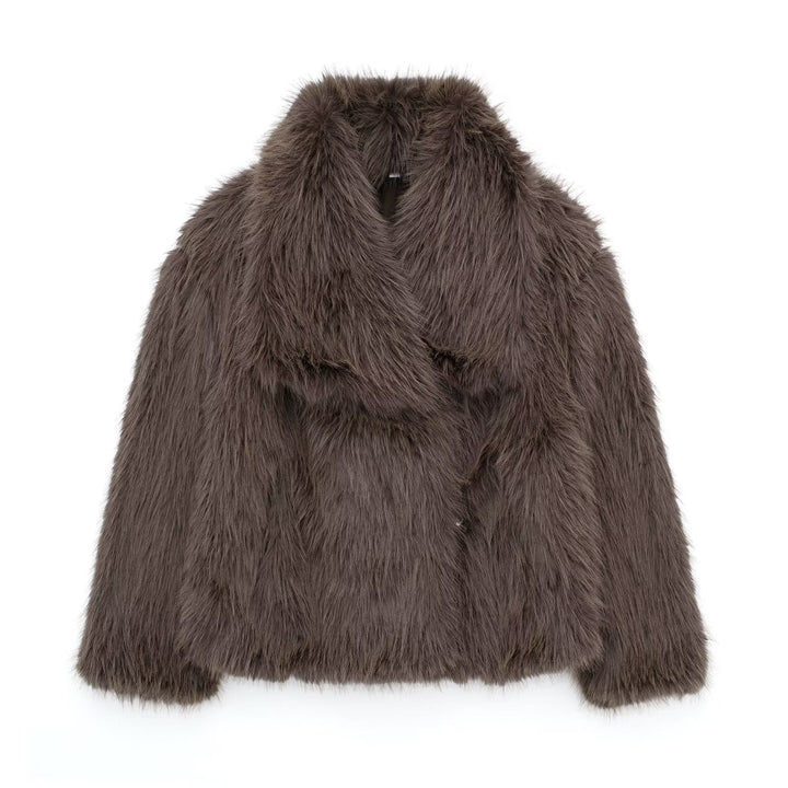 Bruna | Glamour Faux-Fur Style Coat