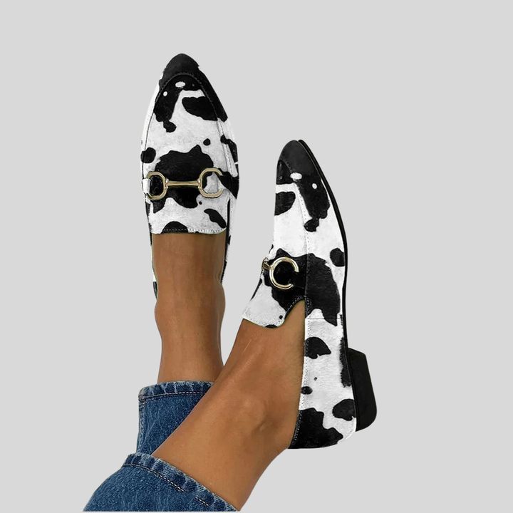 Diana™ | Printed Buckle Detail Loafers