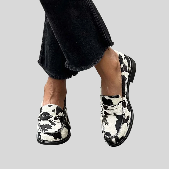 Emeryn™ | Cow-Print Loafers