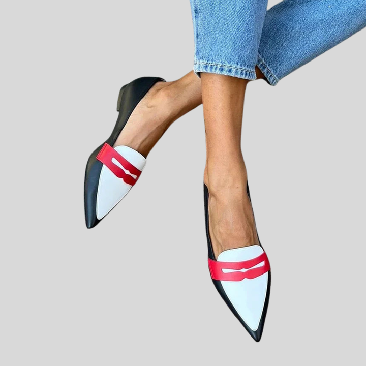 Lena™ | Two-Tone Pointed Comfort Slippers