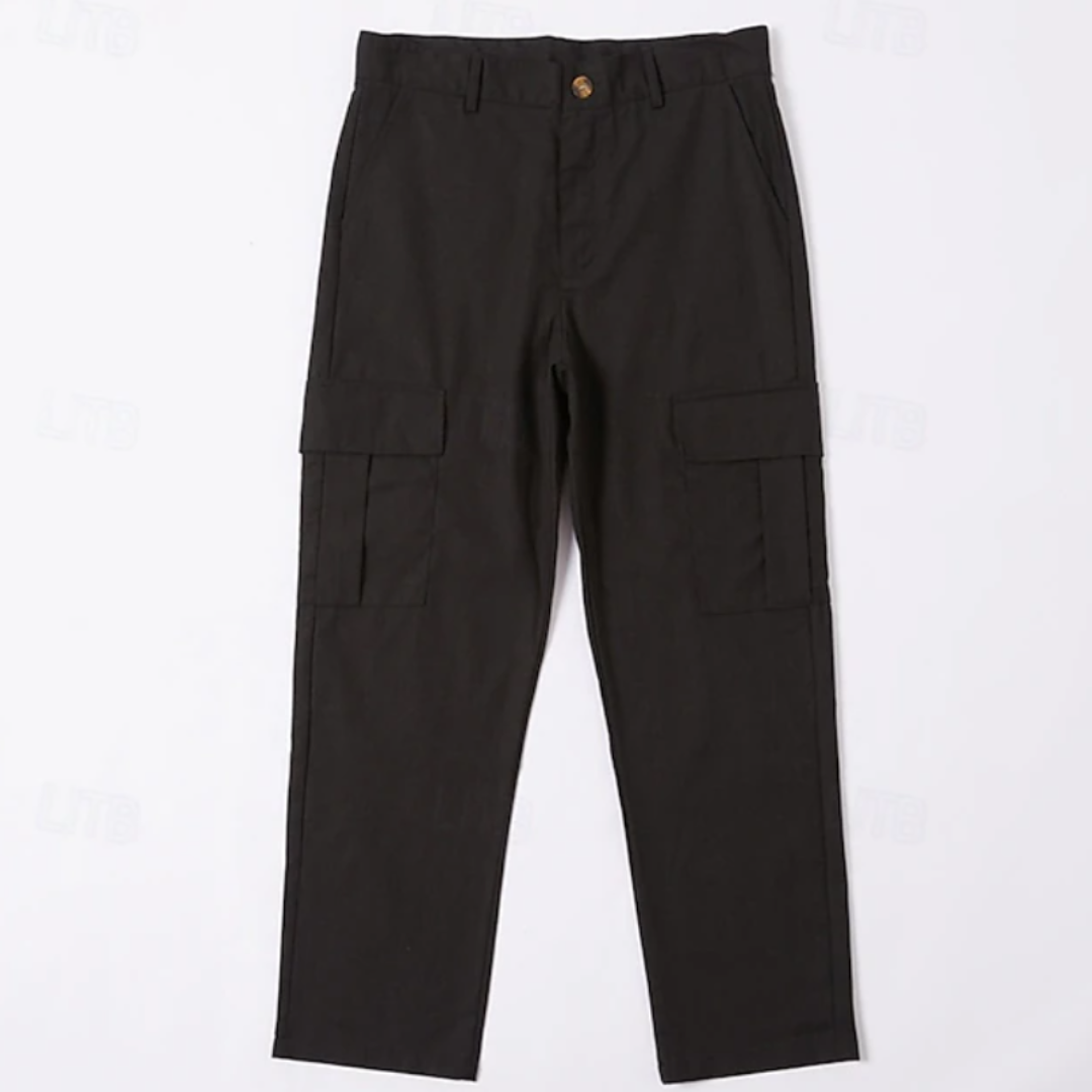 Tim | Relaxed Multi-Pocket Linen Trousers