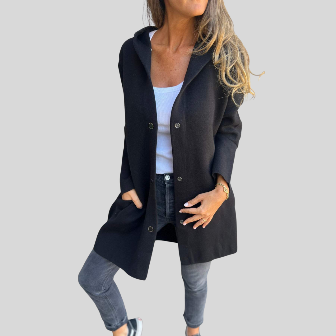 Jacqueline | Casual Hoodie Jacket with Buttons