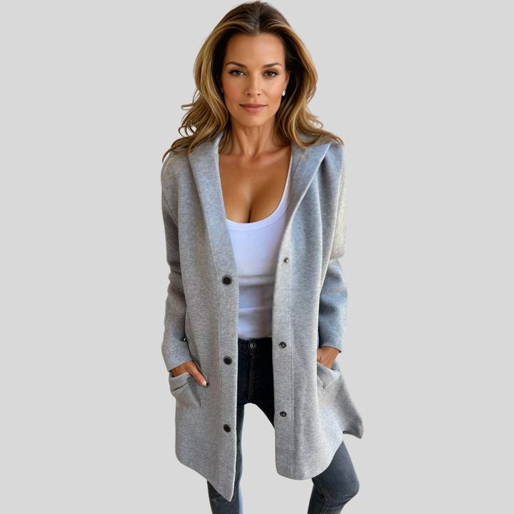 Jacqueline | Casual Hoodie Jacket with Buttons