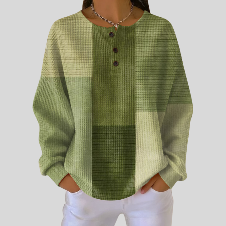 Harper | Soft Textured Button-Neck Sweater