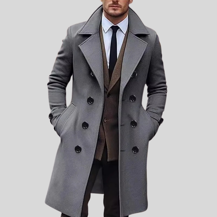 Caleb | Classic Double-Breasted Overcoat