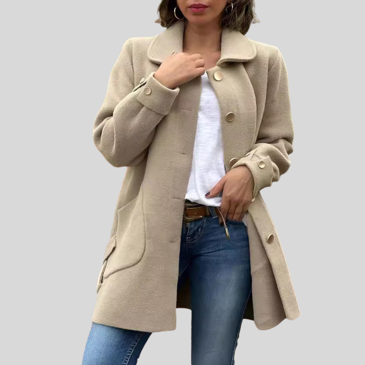 Adeline | Elegant Tailored Button Coat