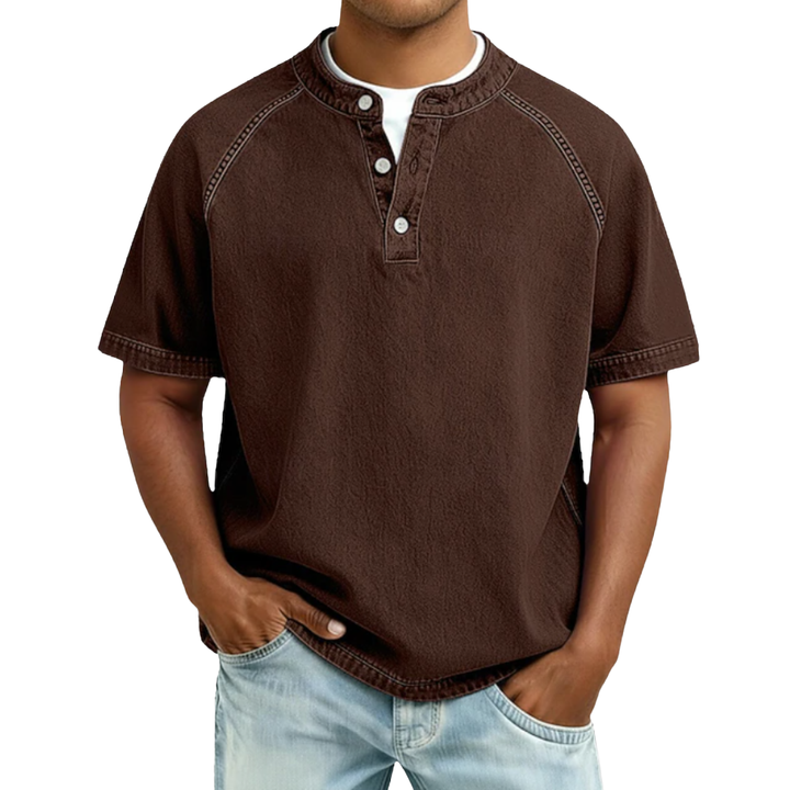 Maximus | Cotton Acid Henley Shirt