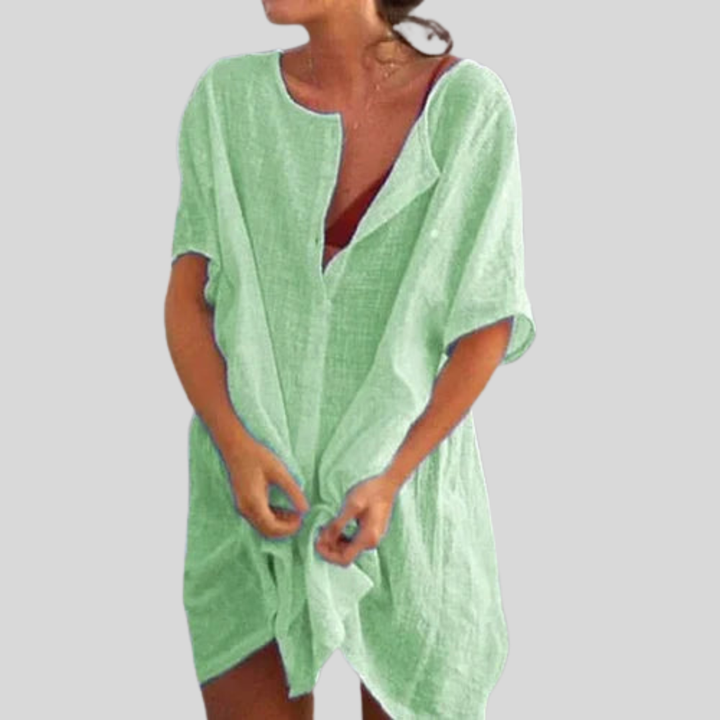 Anjini | Loose Beach Dress with Short Sleeves