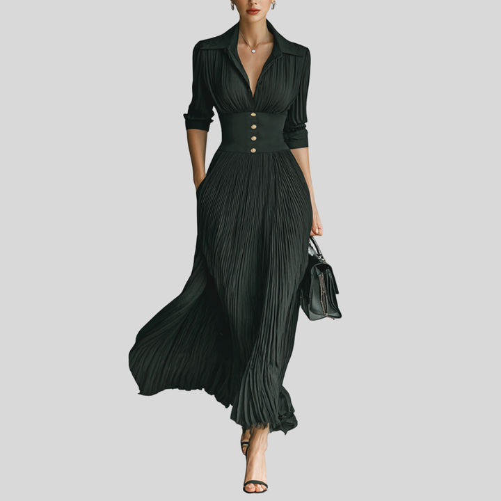 Naomi | Pleated Maxi Dress