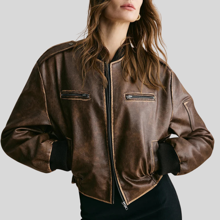Sofia Amoretti Chic Leather Jacket