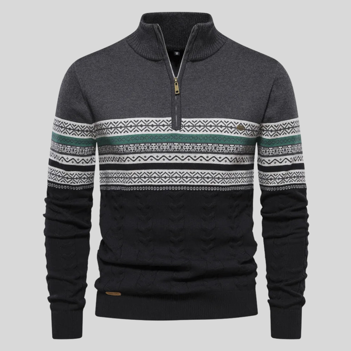 Henry | Fair Isle Half Zip Sweater