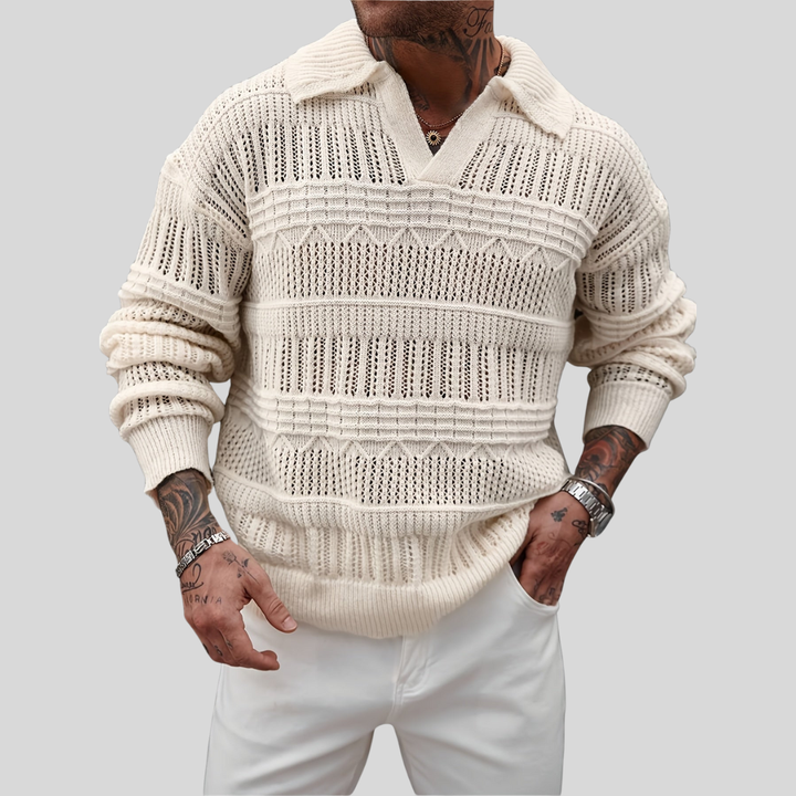 Wesley | Long-Sleeve Sweater with Cut Design