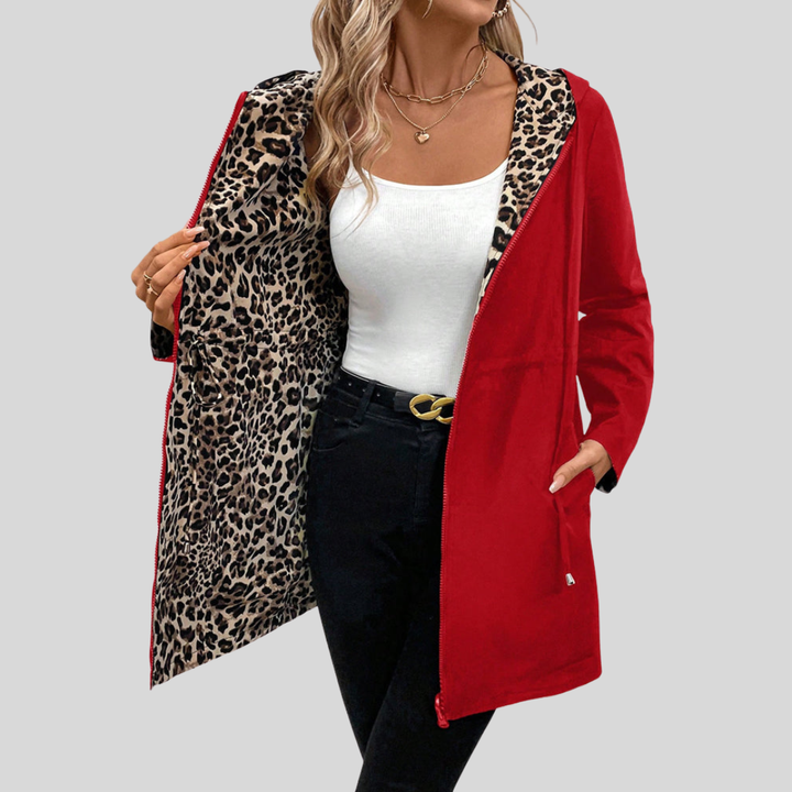 Megan | Chic Leopard Print Coat