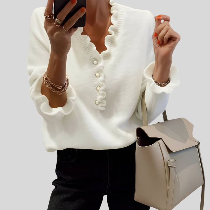 Claire | Elegant Button-Detail Blouse