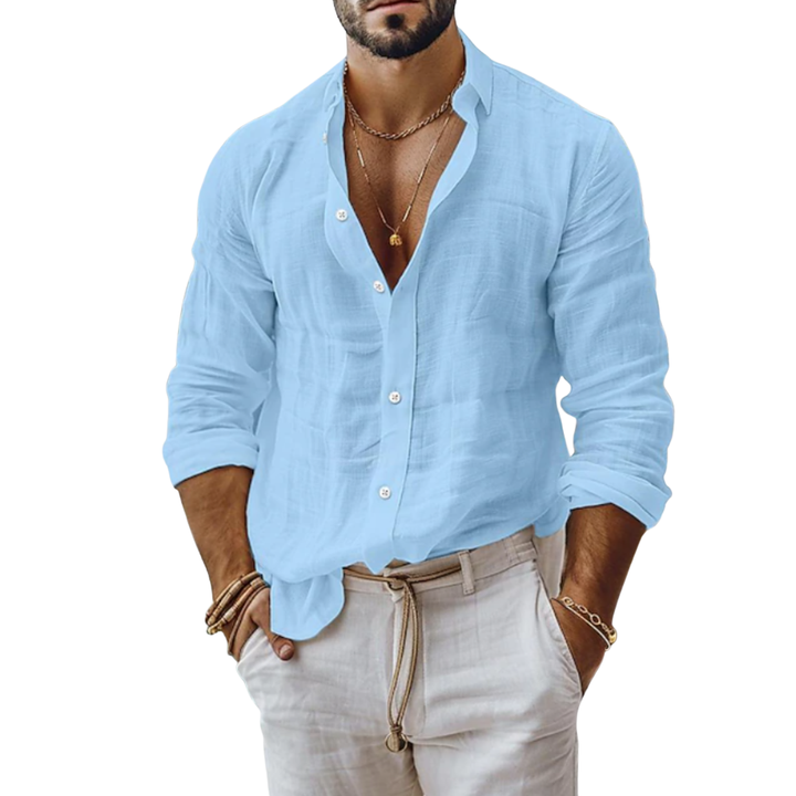 Lucas | Linen Summer Button-Up Shirt