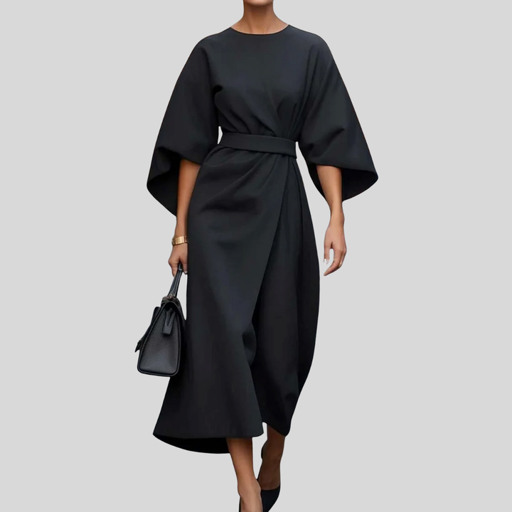 Grace | Elegant Tie-Waist Midi Dress