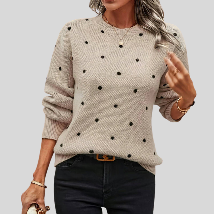 Nina | Polka Dot Knitted Sweater