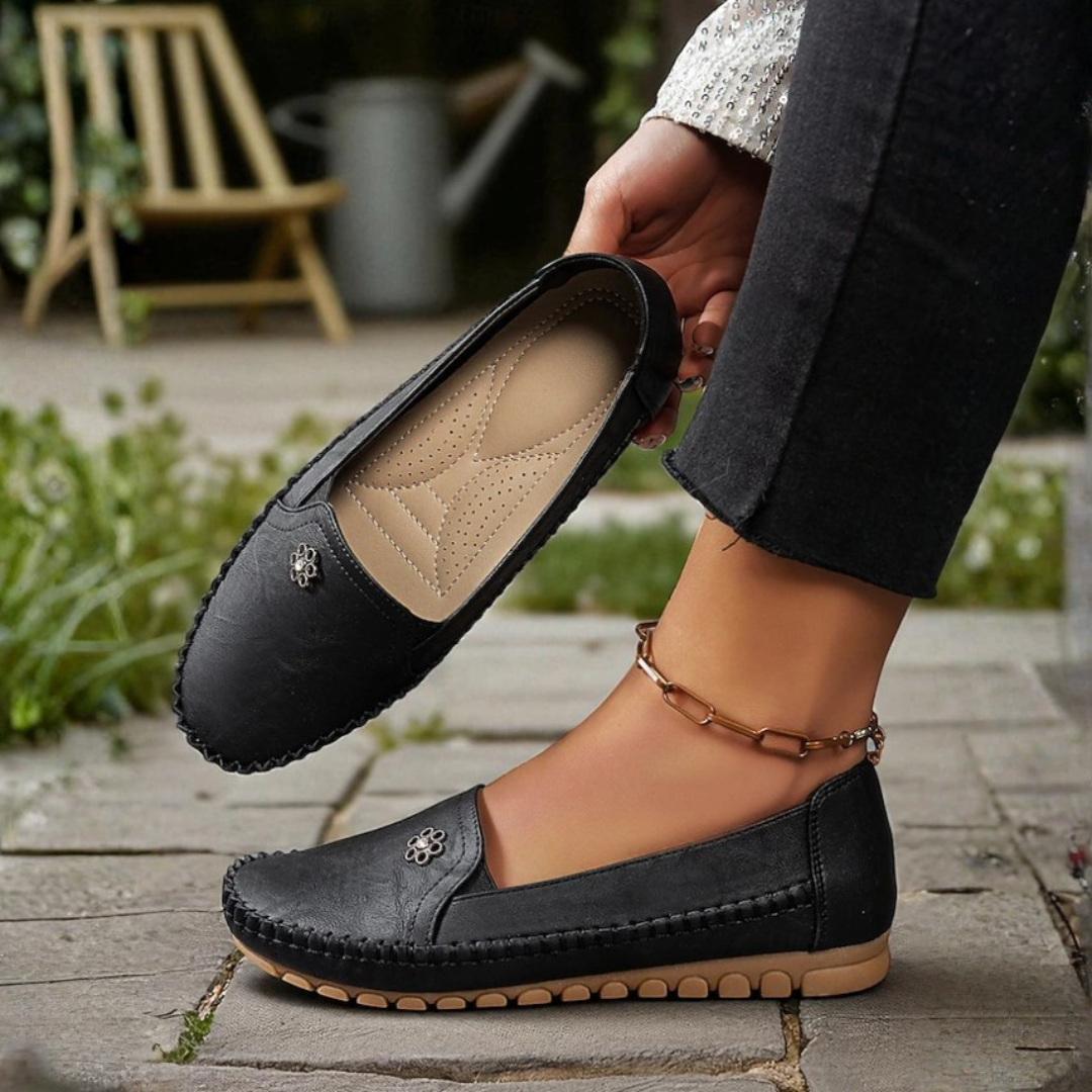 Sandy | Sandy | Orthopedic Leather Slip-On Loafers