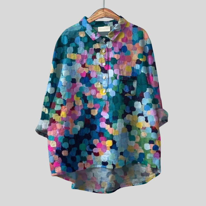 Amara | Colourful Dot Print Shirt