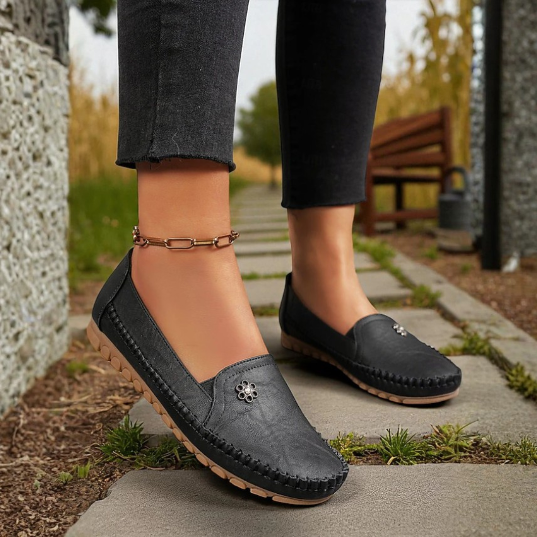 Sandy | Sandy | Orthopedic Leather Slip-On Loafers